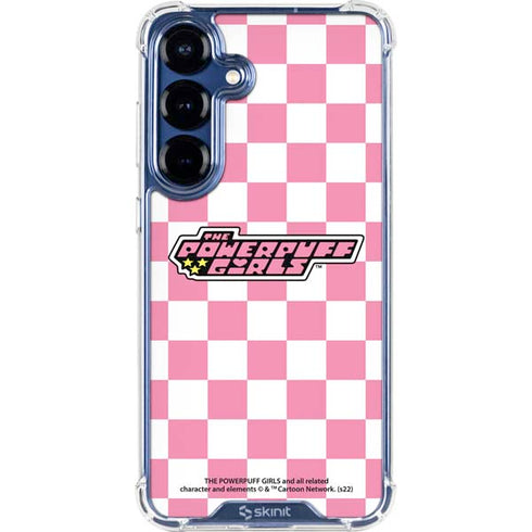 Cartoon Network Powerpuff Girls Checkered Galaxy S25 Clear Case